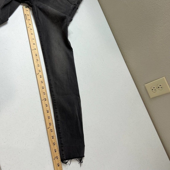 Frame Women High Rise Slim Skinny Ankle Denim Jeans Raw Hem Gray Size 25 - Picture 12 of 16